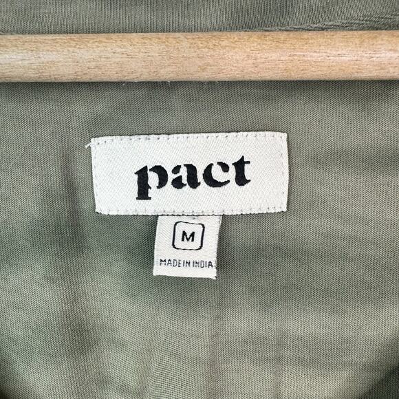 Pact Womens size Medium Organic Cotton V Neck Long Sleeve Top Camo Shirt - Picture 7 of 9